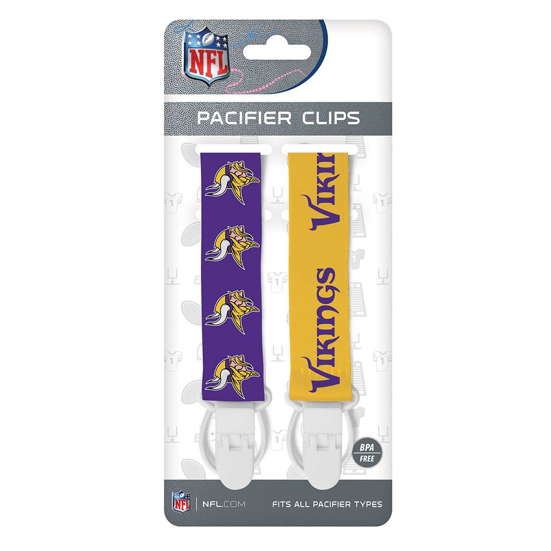 Minnesota Vikings Pacifier Clips 2 Pack for Babies - ToylandEU