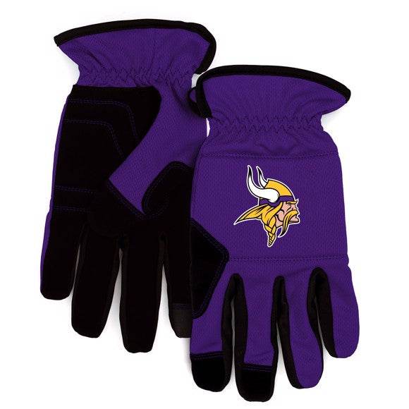 Minnesota Vikings Padded Work Glove With High Friction Palm - ToylandEU