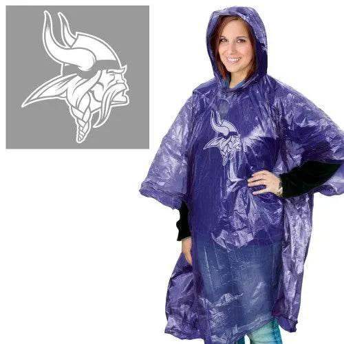 Minnesota Vikings Rain Poncho Waterproof One Size Fits Most - ToylandEU