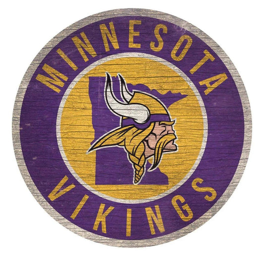  Minnesota Vikings Round Wood Sign 12 Inch Hanging Bracket -  ToylandEU™