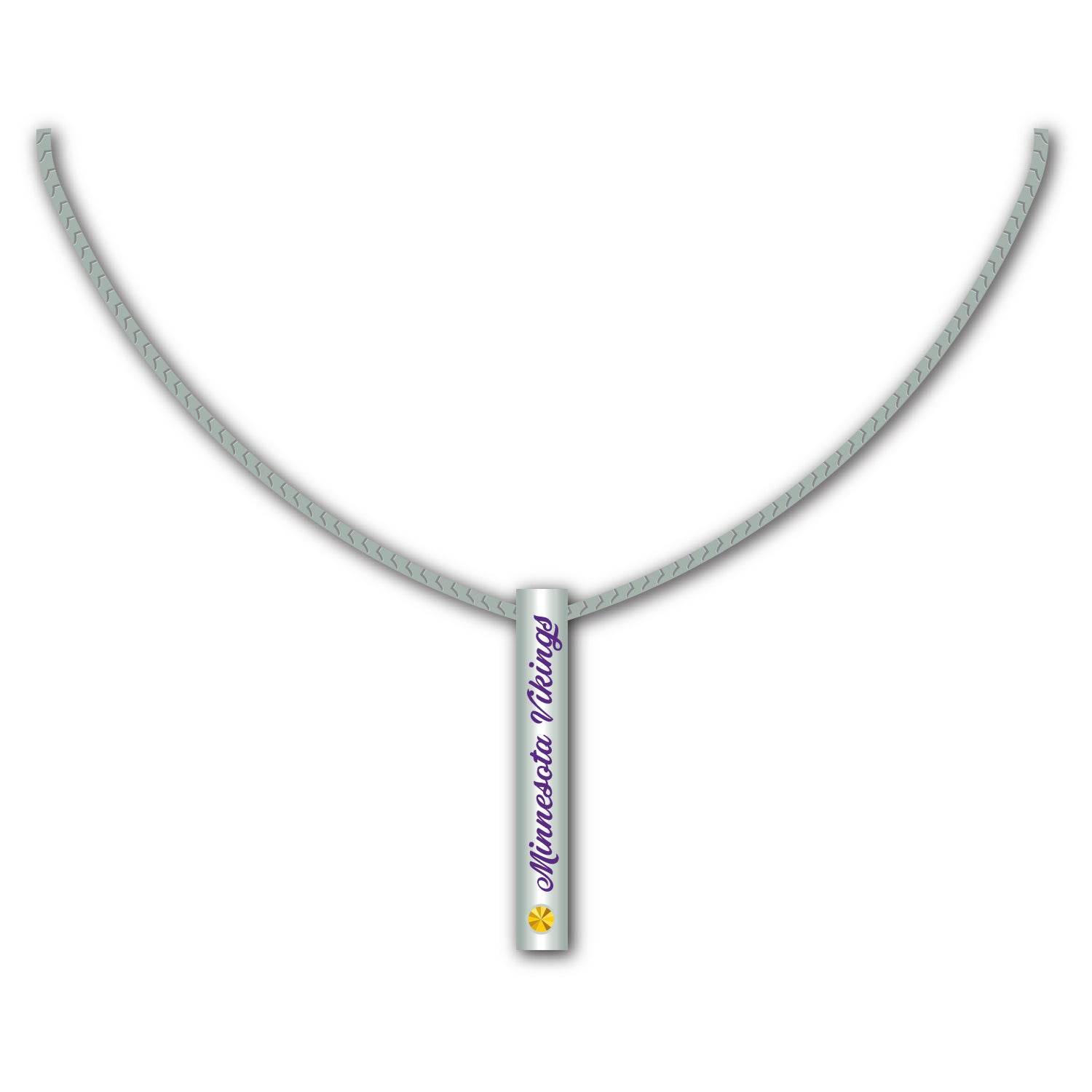 Minnesota Vikings Silver Bar Necklace For Fans Gift - ToylandEU