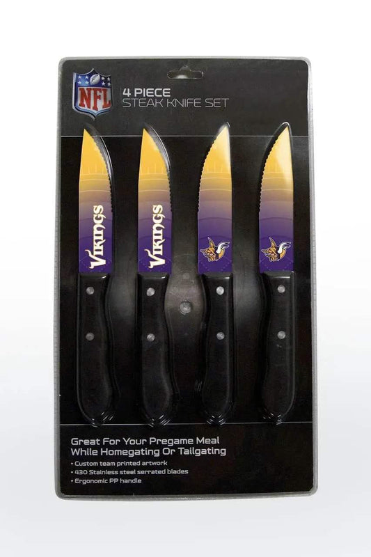  Minnesota Vikings Stainless Steel Steak Knife Set 4 Pack -  ToylandEU™