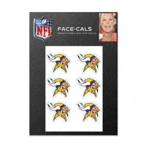  Minnesota Vikings Tattoo Face Decals Waterless Six Pack -  ToylandEU™