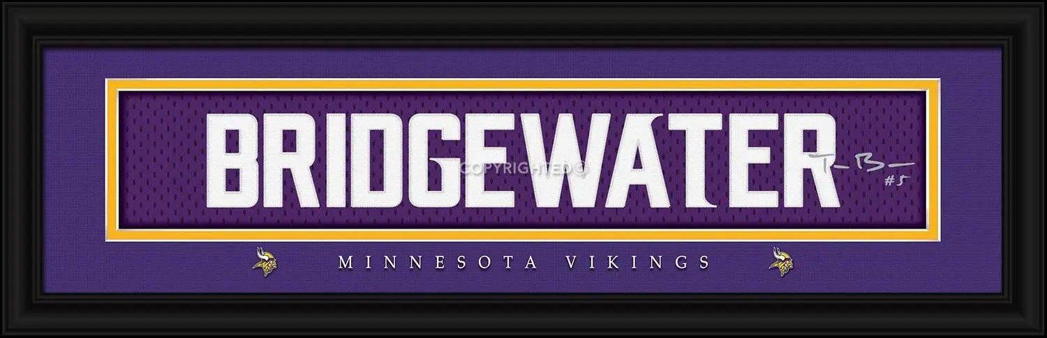  Minnesota Vikings Teddy Bridgewater Signature Print 8x24 -  ToylandEU™