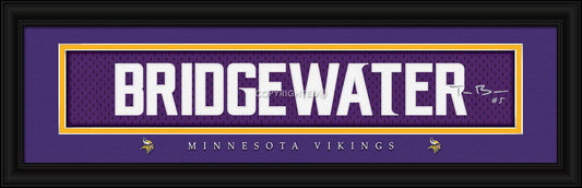 Minnesota Vikings Teddy Bridgewater Signature Print 8x24 - ToylandEU