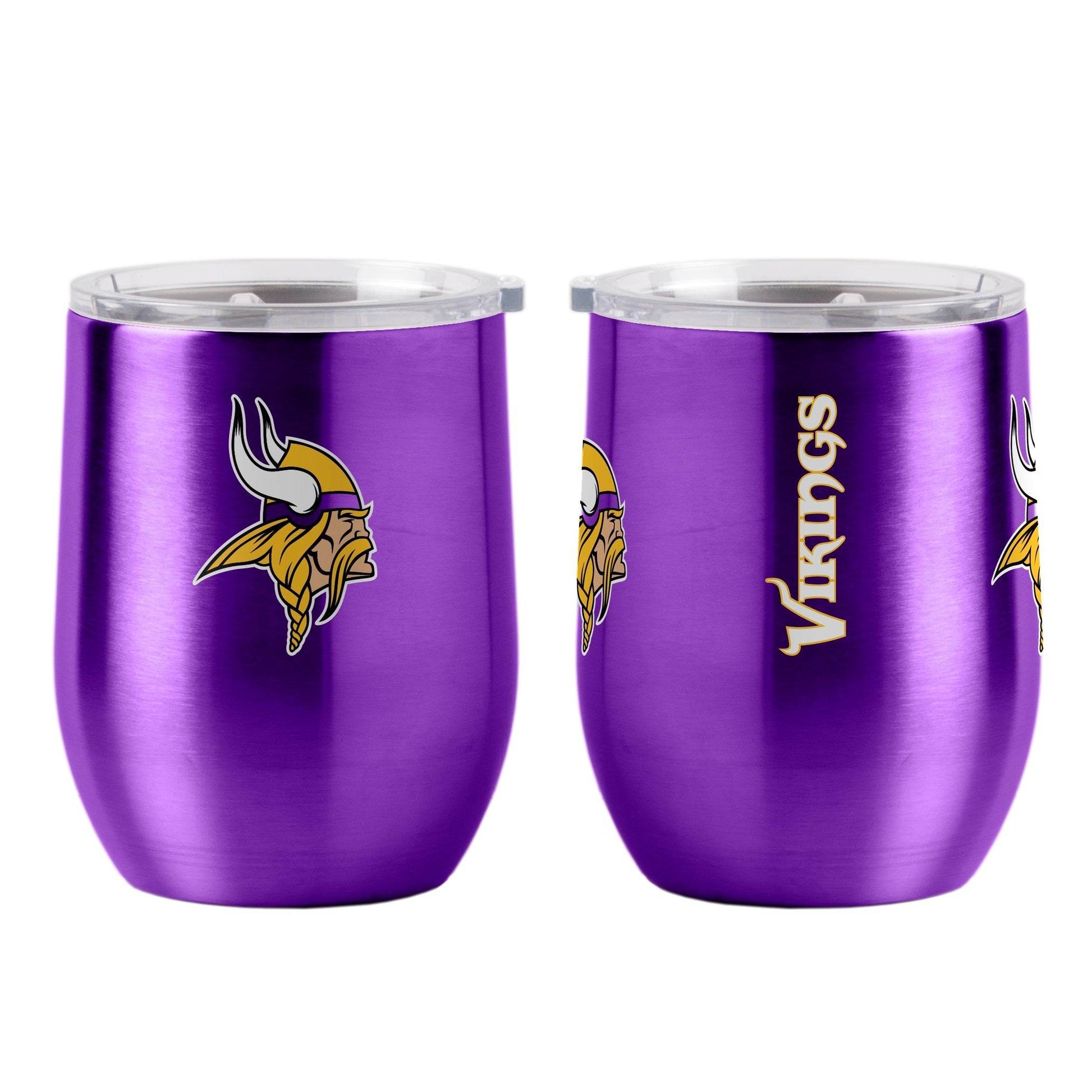 Minnesota Vikings Travel Tumbler 16oz Stainless Steel Curved - ToylandEU