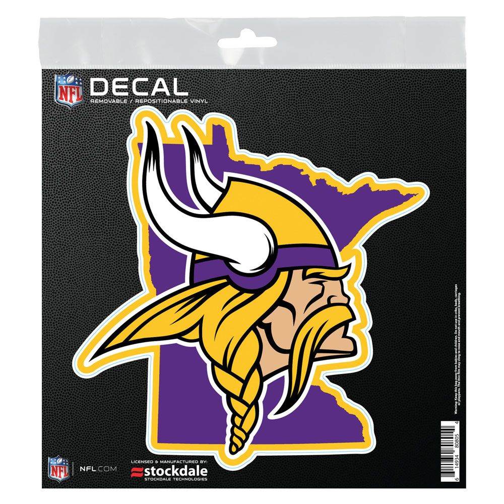 Minnesota Vikings Vinyl Decal 6x6 All Surface State Shape - ToylandEU