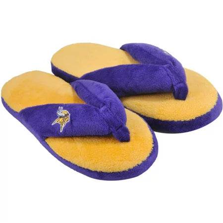 Minnesota Vikings Womens Slipper Thong Flip Flop Size M - ToylandEU