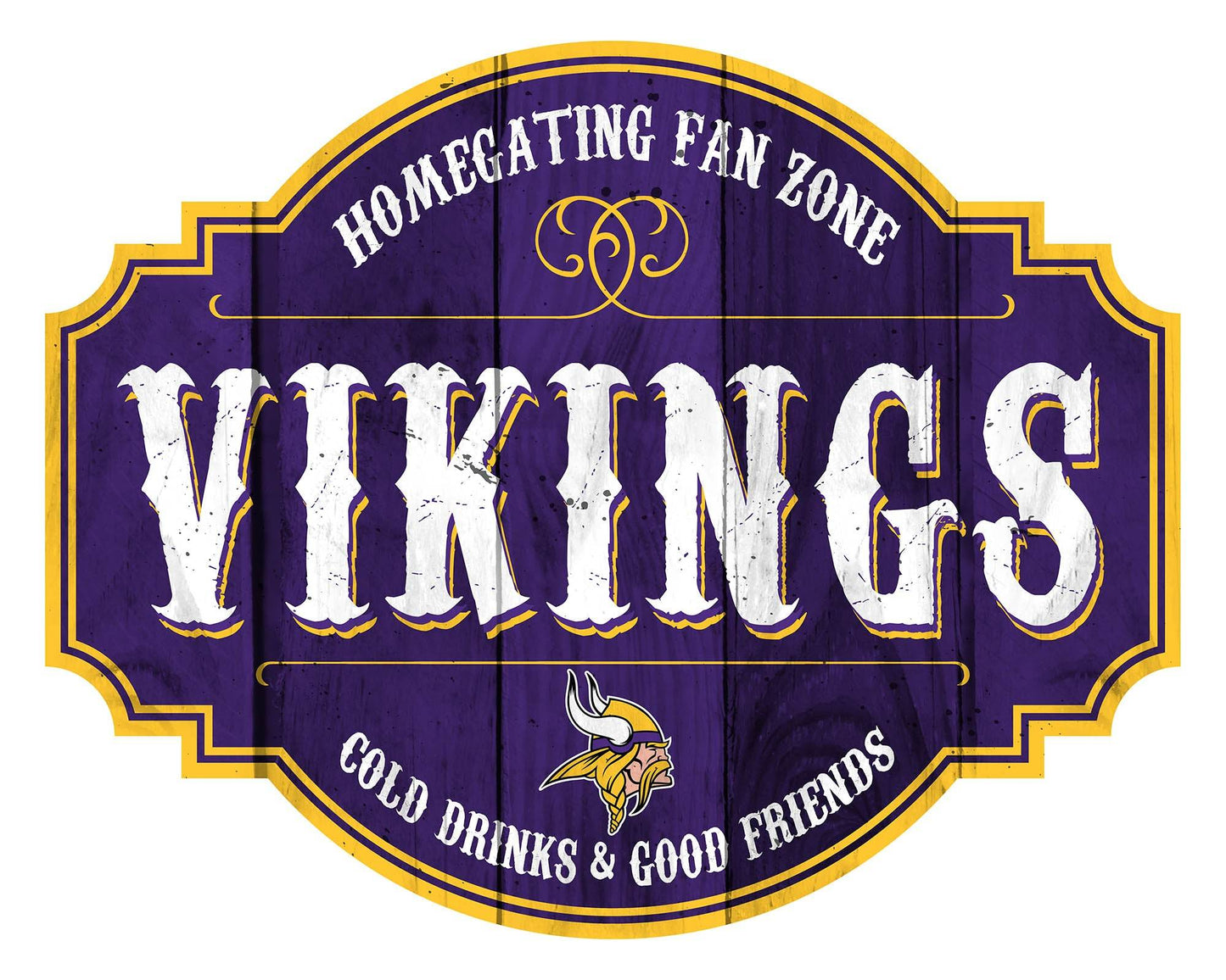 Minnesota Vikings Wood Sign 12 Inch Homegating Tavern Decor - ToylandEU