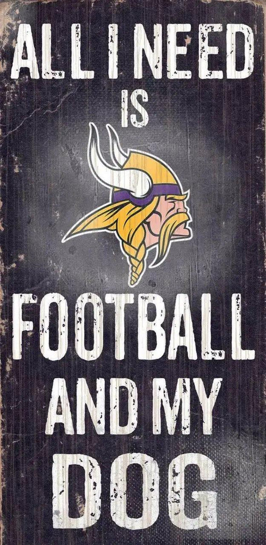  Minnesota Vikings Wood Sign Football And Dog 6x12 Plaque -  ToylandEU™