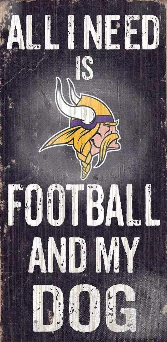  Minnesota Vikings Wood Sign Football And Dog 6x12 Plaque -  ToylandEU™