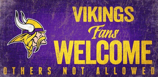  Minnesota Vikings Wood Sign Welcome 12x6 Inch Rope Hanging -  ToylandEU™