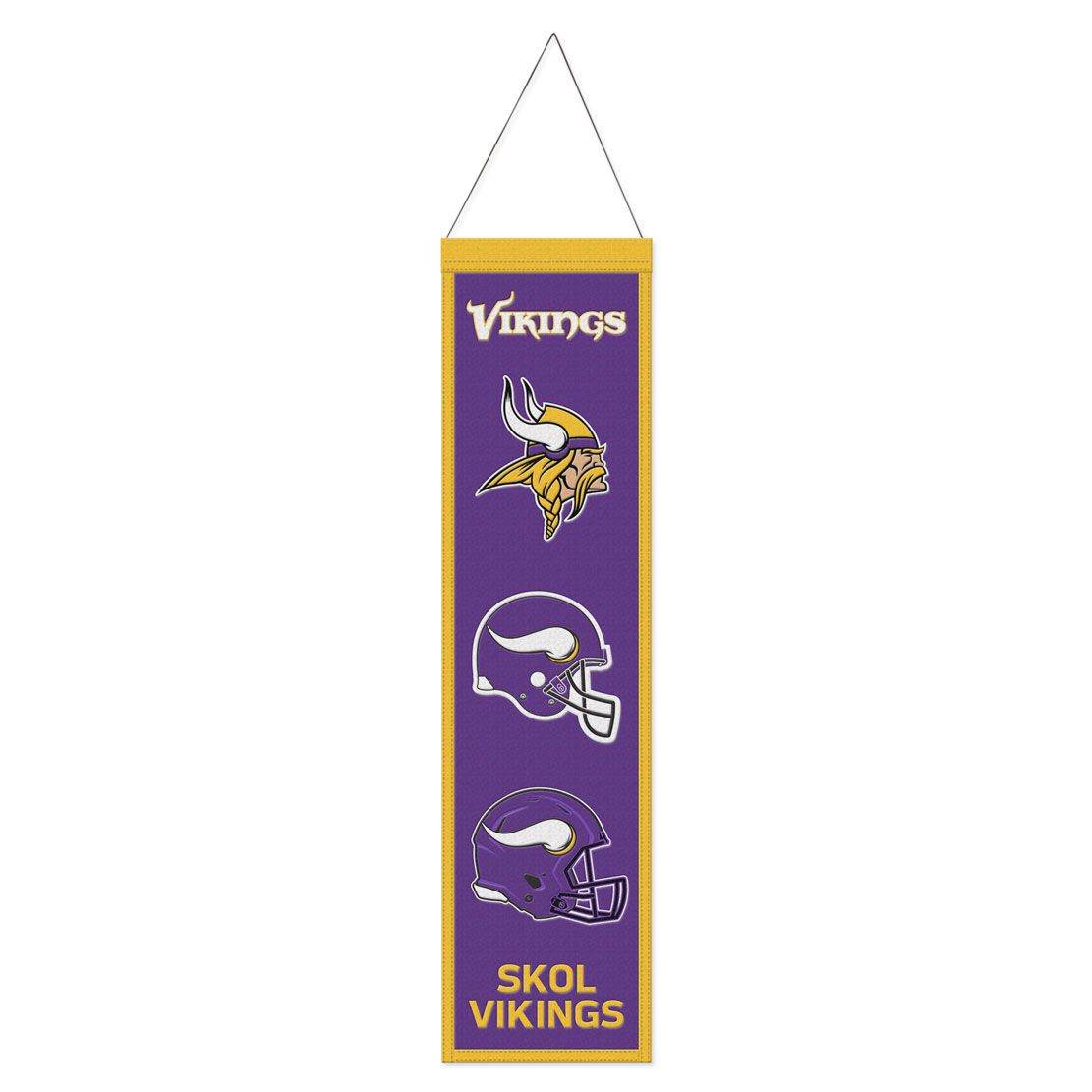Minnesota Vikings Wool Banner 8x32 Heritage Evo Design - ToylandEU
