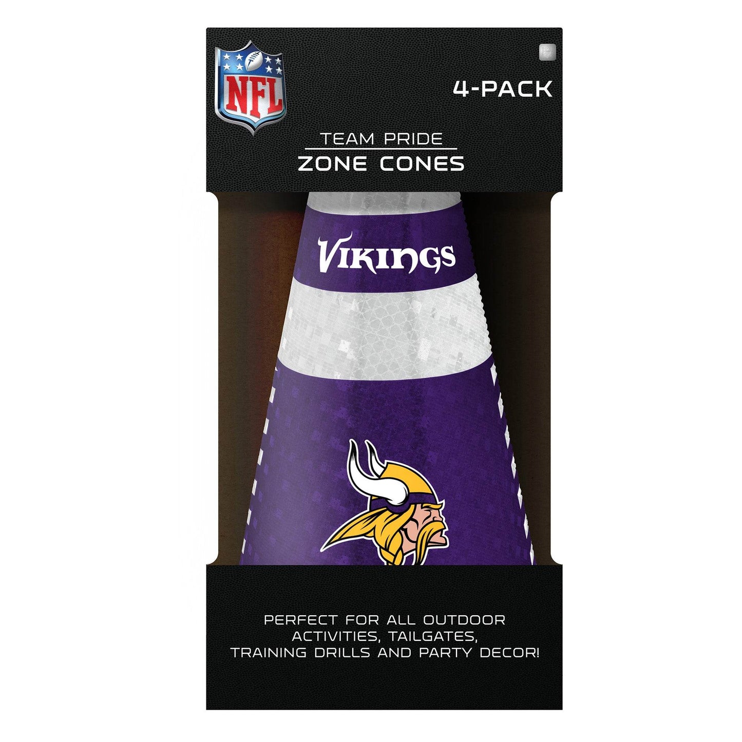 Minnesota Vikings Zone Cones 4 Pack Reflective Logos - ToylandEU