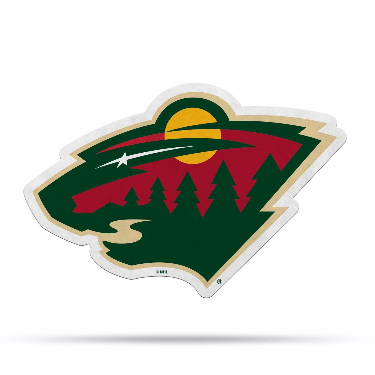 Minnesota Wild Pennant Cut Logo Felt Design Rico Industries - ToylandEU