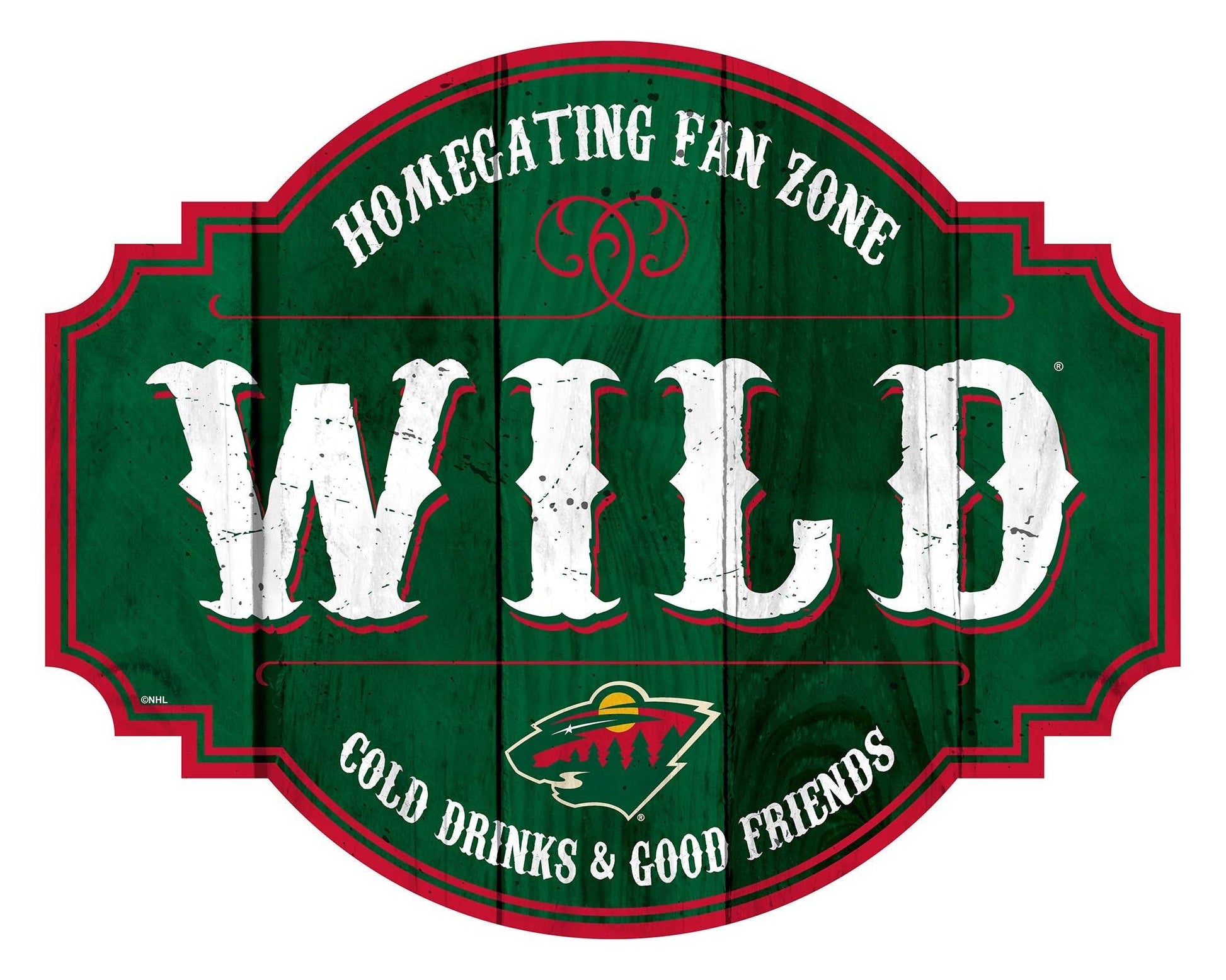 Minnesota Wild Wood Sign 12 Inch Homegating Tavern Decor - ToylandEU