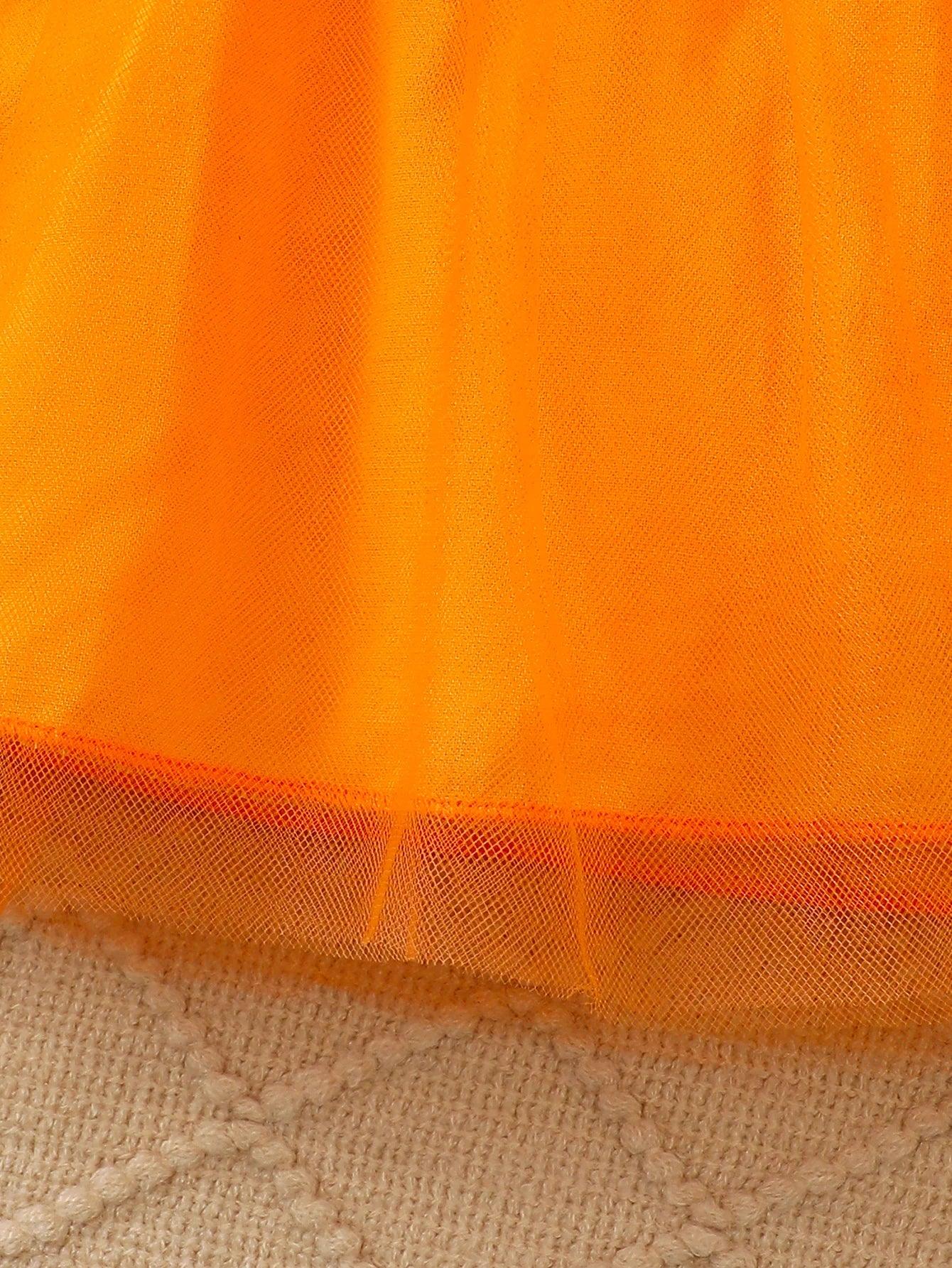 Mioglrie Dress With Tulle And Cartoon Halloween For 1 To 2 Year Old Girls - ToylandEU