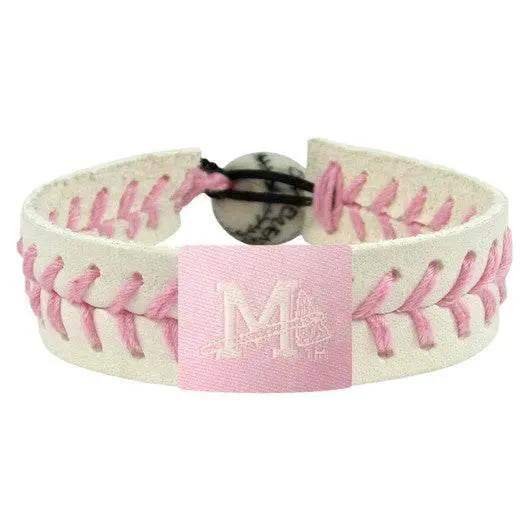  Mississippi Braves Leather Bracelet Pink Ceramic Bead -  ToylandEU™