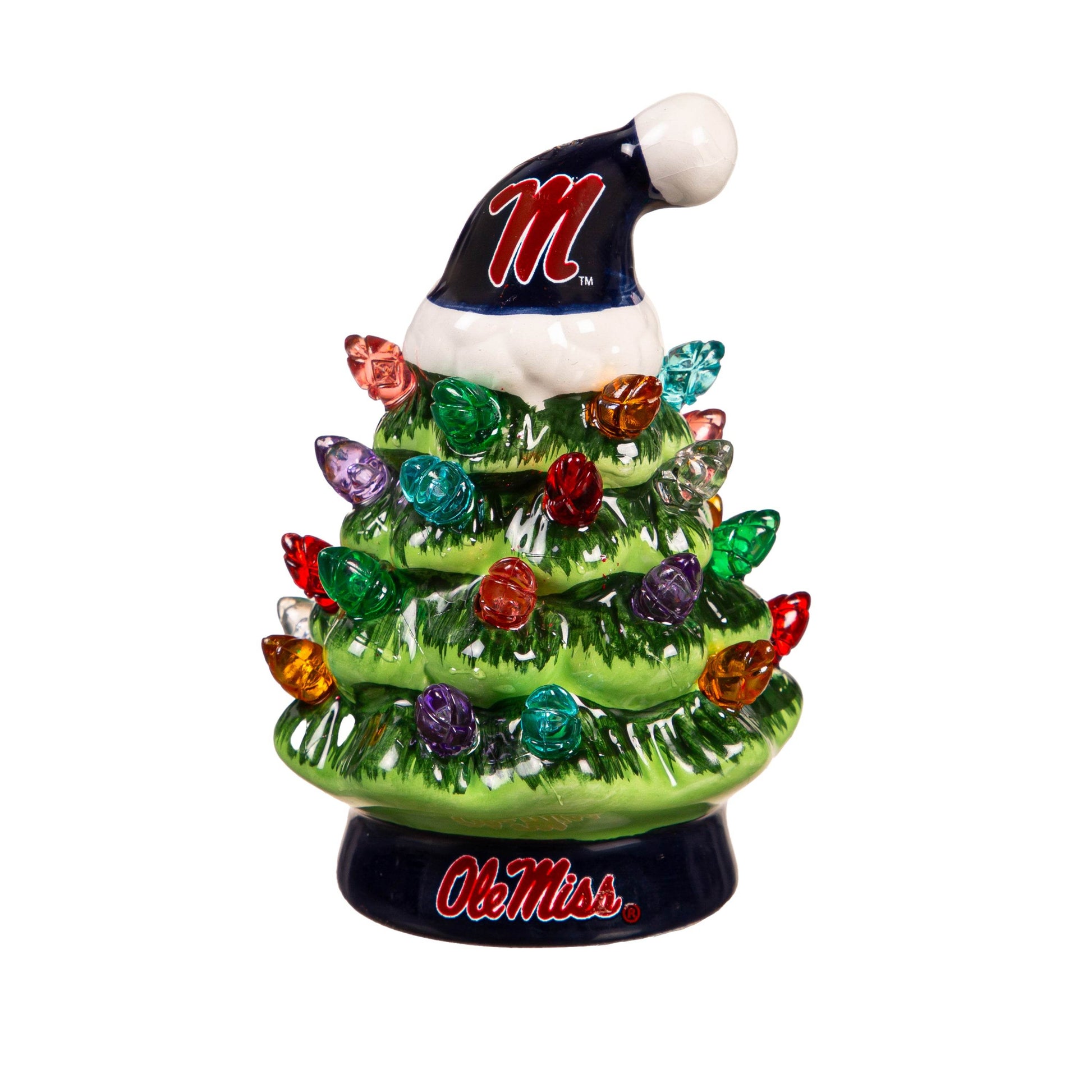 Mississippi Rebels Christmas Tree 4 Inch LED Tabletop - ToylandEU