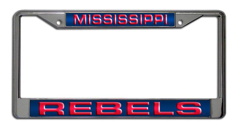 Mississippi Rebels Chrome Laser Cut License Plate Frame - ToylandEU