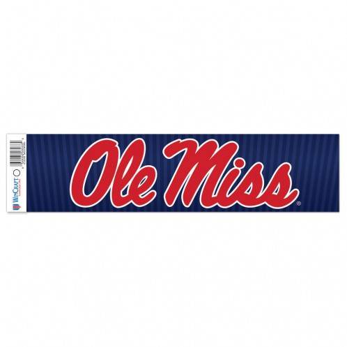Mississippi Rebels Decal 3x12 Bumper Strip Licensed - ToylandEU