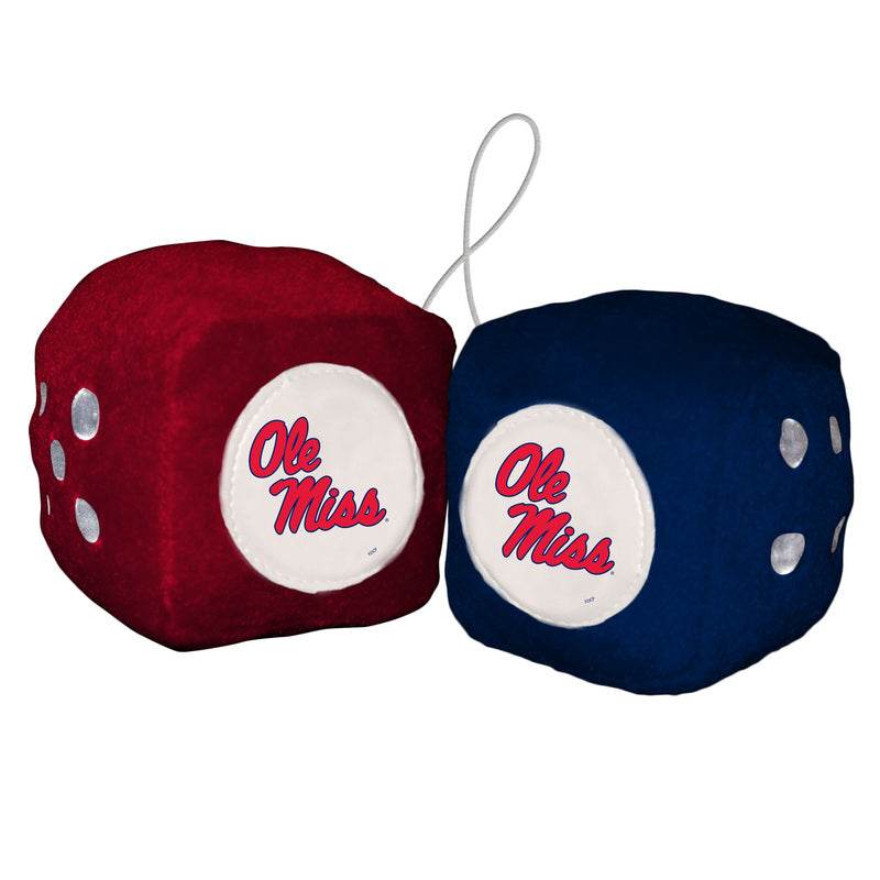 Mississippi Rebels Fuzzy Dice Plush Hangable Wall Decor - ToylandEU