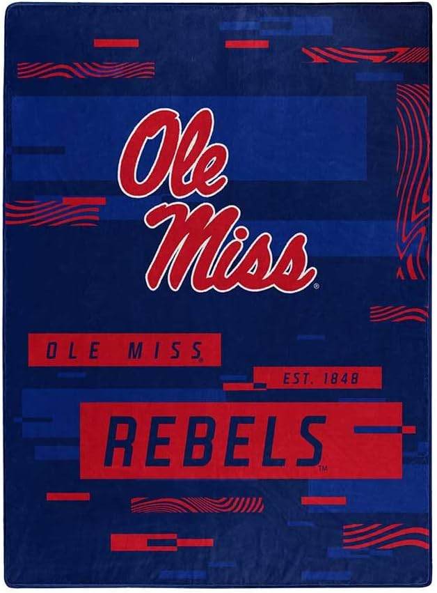 Mississippi Rebels Raschel Throw Blanket 60x80 Design - ToylandEU