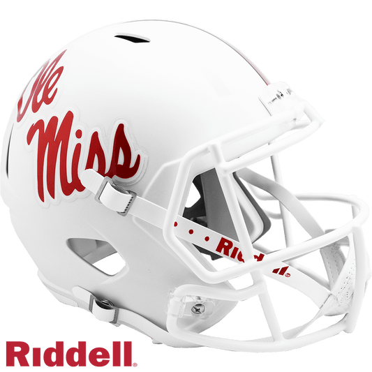 Mississippi Rebels Riddell Replica Speed Helmet White - ToylandEU