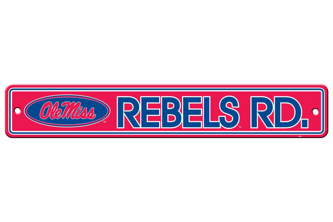 Mississippi Rebels Sign 4x24 Plastic Street Style Decor - ToylandEU