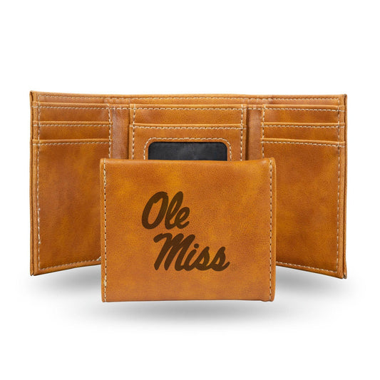 Mississippi Rebels Trifold Wallet Laser Engraved Gift - ToylandEU