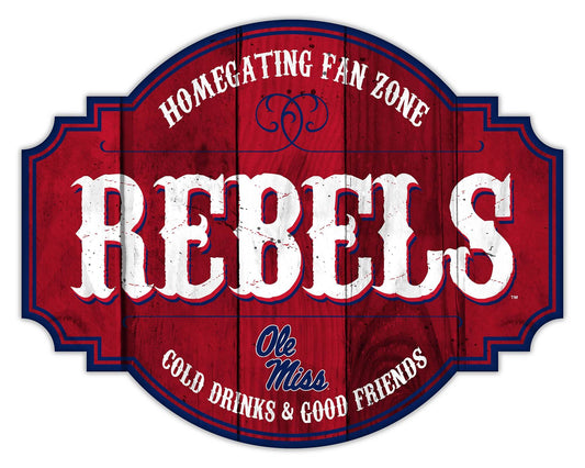 Mississippi Rebels Wood Sign 12 Inch Homegating Tavern - ToylandEU