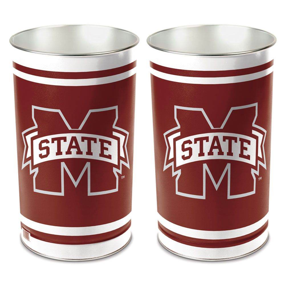 Mississippi State Bulldogs 15 Inch Metal Wastebasket - ToylandEU