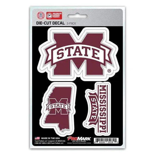  Mississippi State Bulldogs Die Cut Decals 3 Pack Vinyl -  ToylandEU™