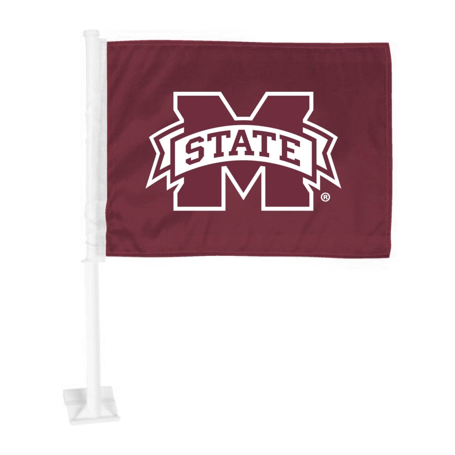 Mississippi State Bulldogs Durable Car Flag Primary Logo - ToylandEU