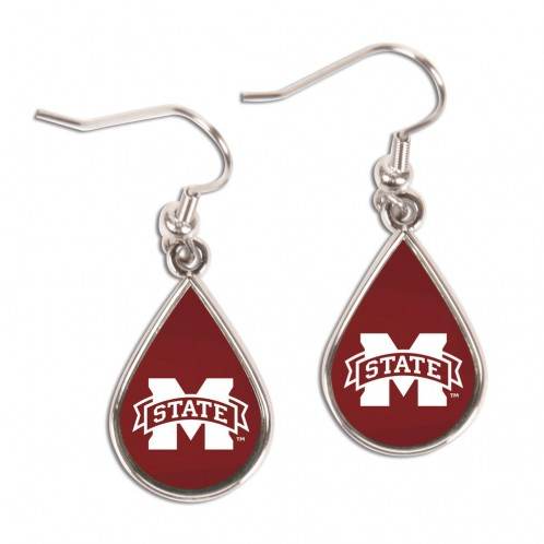 Mississippi State Bulldogs Earrings Tear Drop Style - ToylandEU