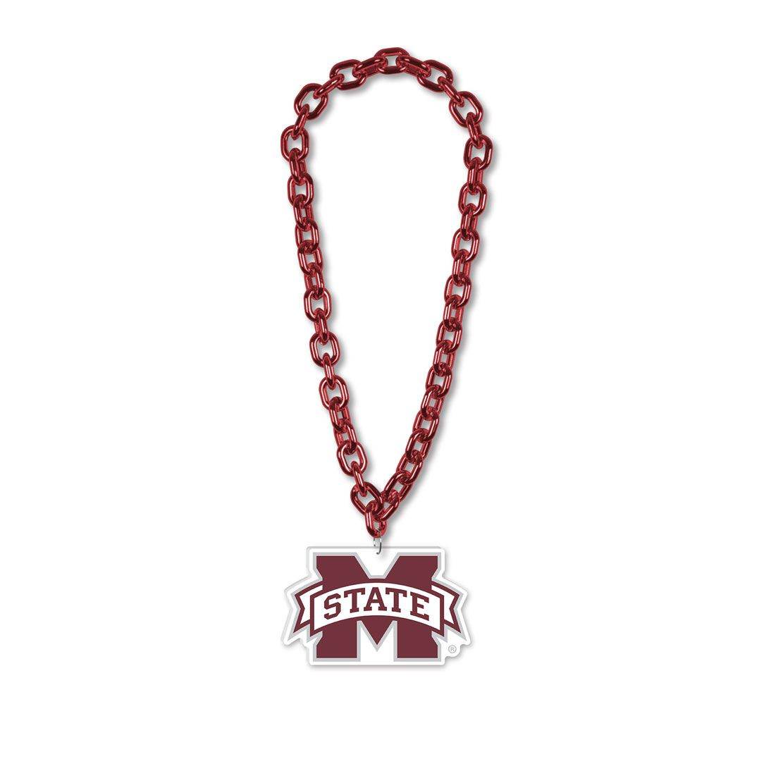 Mississippi State Bulldogs Foam Logo Necklace 38 Inch Chain - ToylandEU