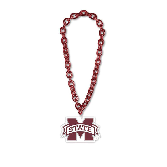 Mississippi State Bulldogs Foam Logo Necklace 38 Inch Chain - ToylandEU