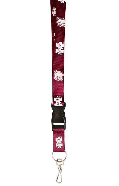 Mississippi State Bulldogs Lanyard Breakaway Key Ring Style - ToylandEU