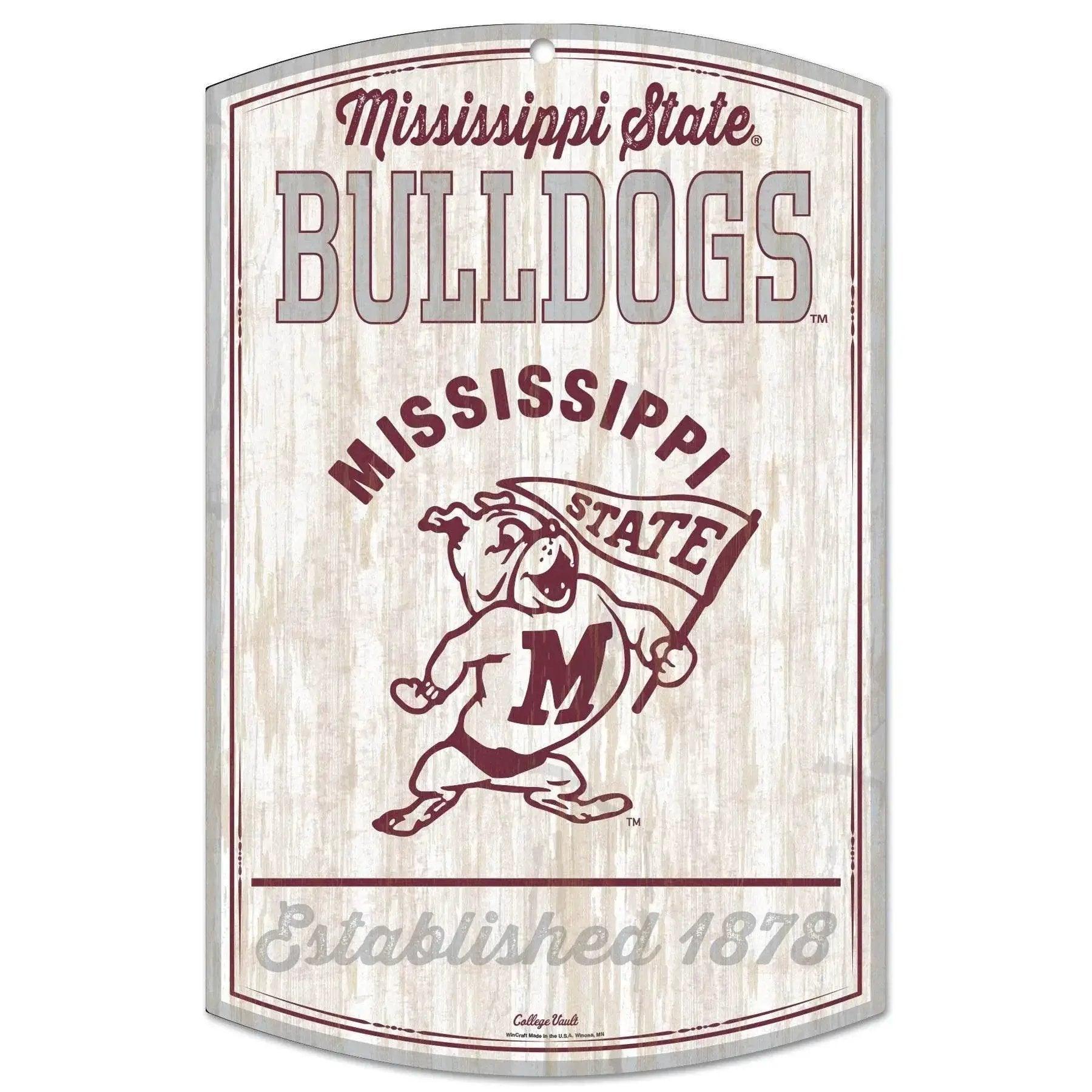  Mississippi State Bulldogs Retro Wood Sign 11x17 Wall Art -  ToylandEU™