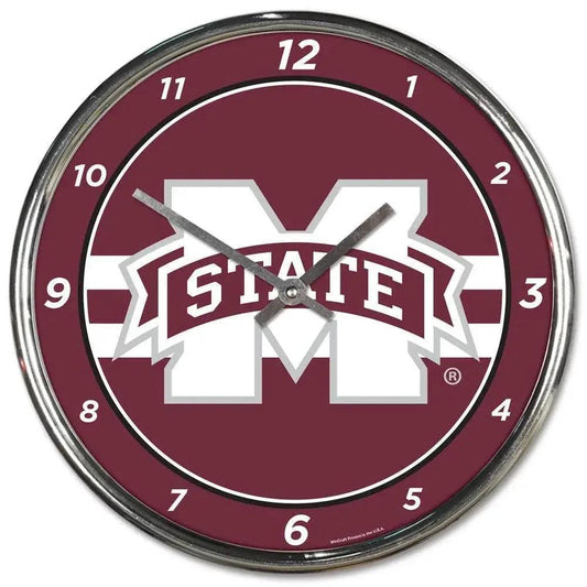  Mississippi State Bulldogs Round Wall Clock Chrome Style -  ToylandEU™
