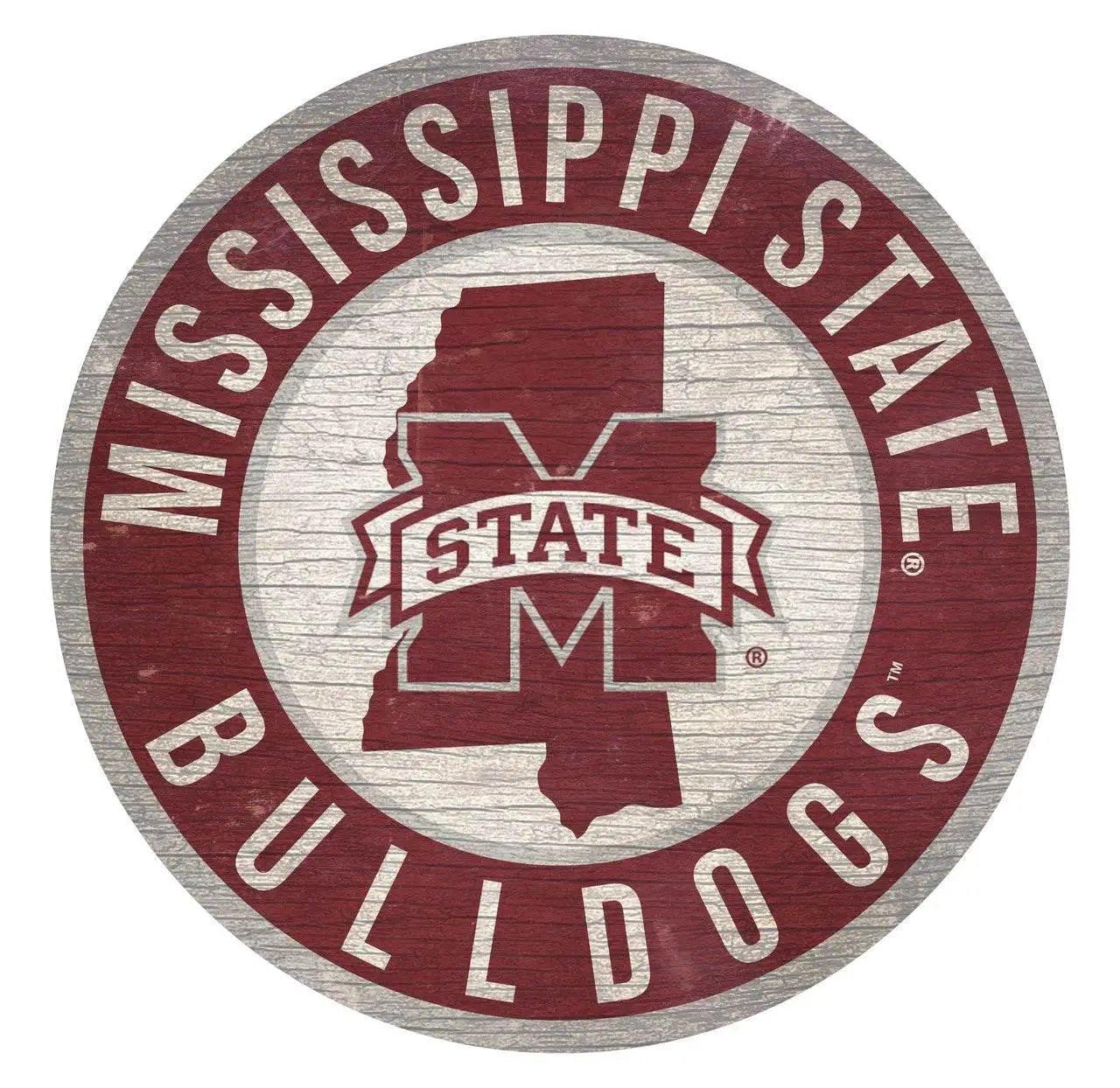  Mississippi State Bulldogs Round Wood Sign 12 Inch Bracket -  ToylandEU™