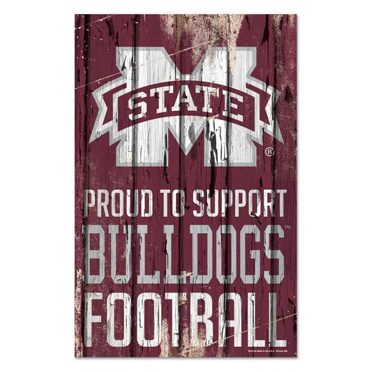  Mississippi State Bulldogs Wood Sign 11x17 Proud to Support -  ToylandEU™