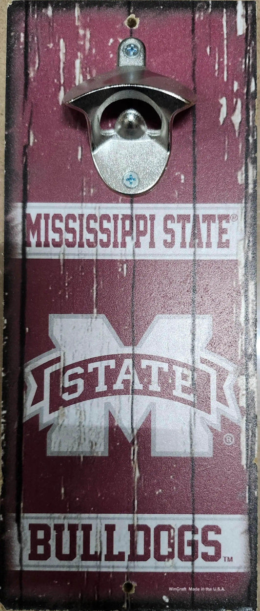  Mississippi State Bulldogs Wood Sign Bottle Opener 5x11 -  ToylandEU™