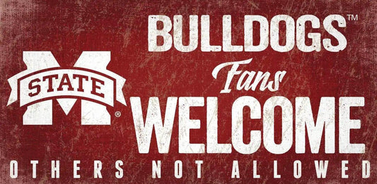  Mississippi State Bulldogs Wood Sign Fans Welcome 12x6 -  ToylandEU™