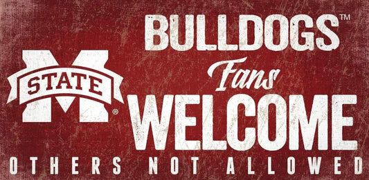  Mississippi State Bulldogs Wood Sign Fans Welcome 12x6 -  ToylandEU™