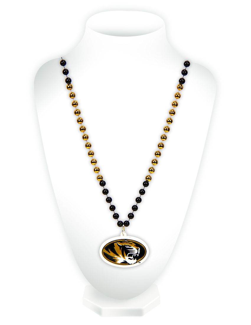Missouri Tigers Beads with Medallion Mardi Gras Style - Special Order - ToylandEU