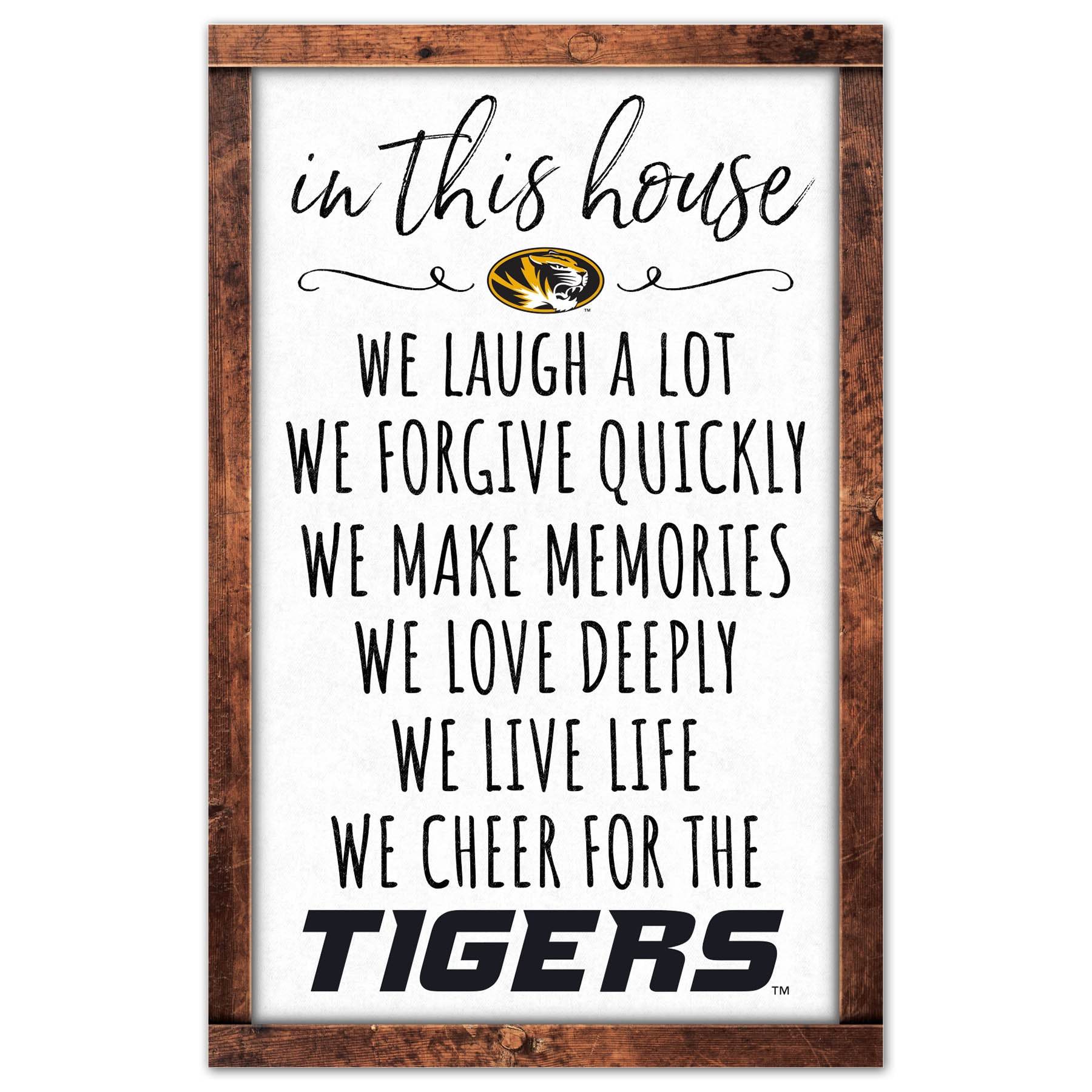 Missouri Tigers Sign 11x17 Wood Decor In This House - ToylandEU