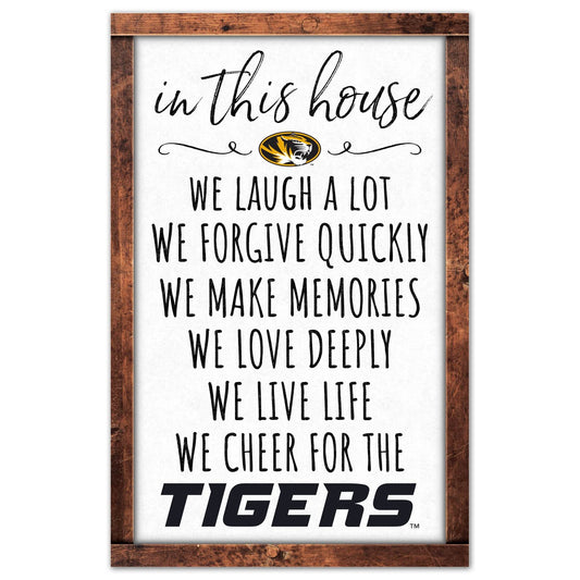 Missouri Tigers Sign 11x17 Wood Decor In This House - ToylandEU