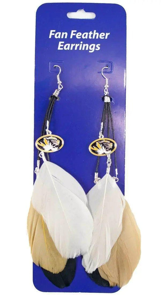  Missouri Tigers Team Color Feather Earrings Pewter Logo -  ToylandEU™