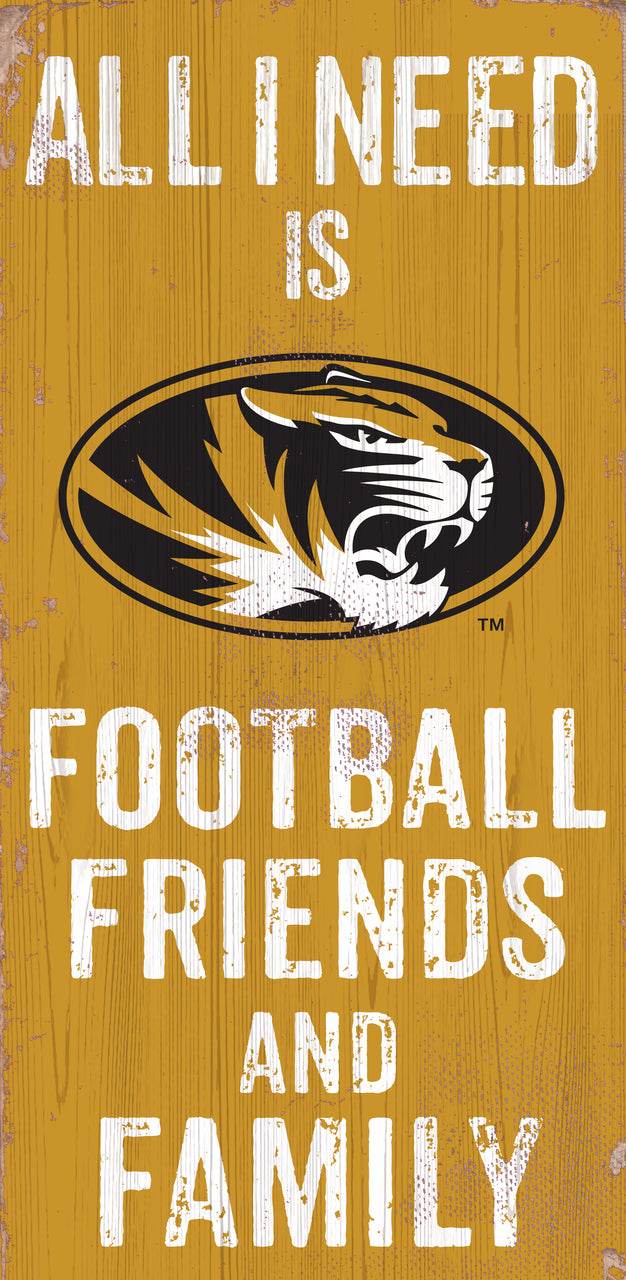 Missouri Tigers Wood Sign 6x12 Football Friends And Family - ToylandEU